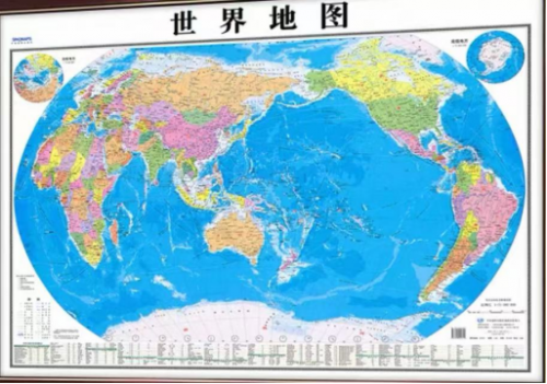 世界地图  25年新版世界地图  70*100cm