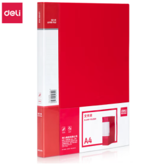 得力64510 A4中国红文件夹(红)(个)