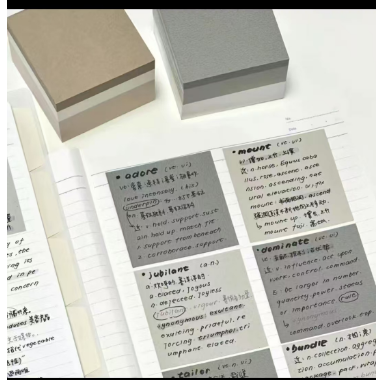 便签纸 牛皮纸色、灰色 颜色随机