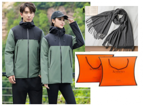 棉服套装 羽绒服套装  含棉服1件+围巾1条