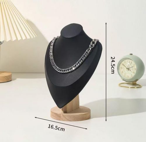 展示架 中号黑皮（实木人像模特架）